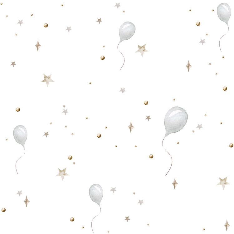 Dekornik, Wallpaper balloons delicate white 