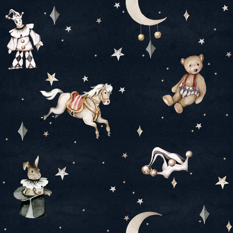 Dekornik, Wallpaper French toys in the night sky 