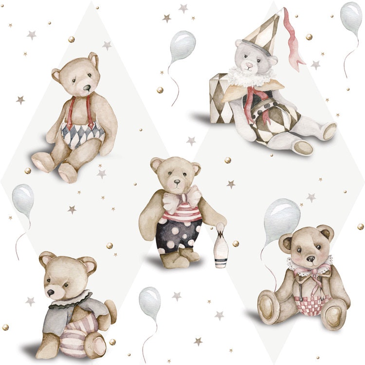 Dekornik, Wallpaper Teddy Bears french 