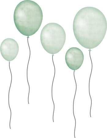 That`s Mine wall stickers balloons 5-pack, mint green 
