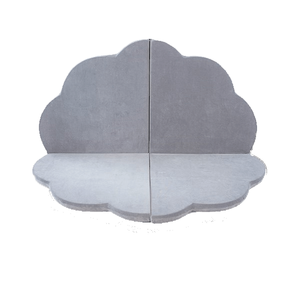 Misioo, Large and flexible play mat, light grey flower 