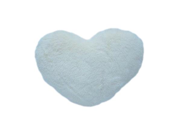 Heart cushion, white 