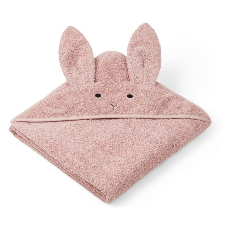 Liewood hooded towel, Augusta Rabbit rose 