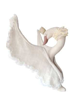 Beige swan with lace