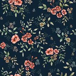 Dekornik, tapet French Folk Navy Blue