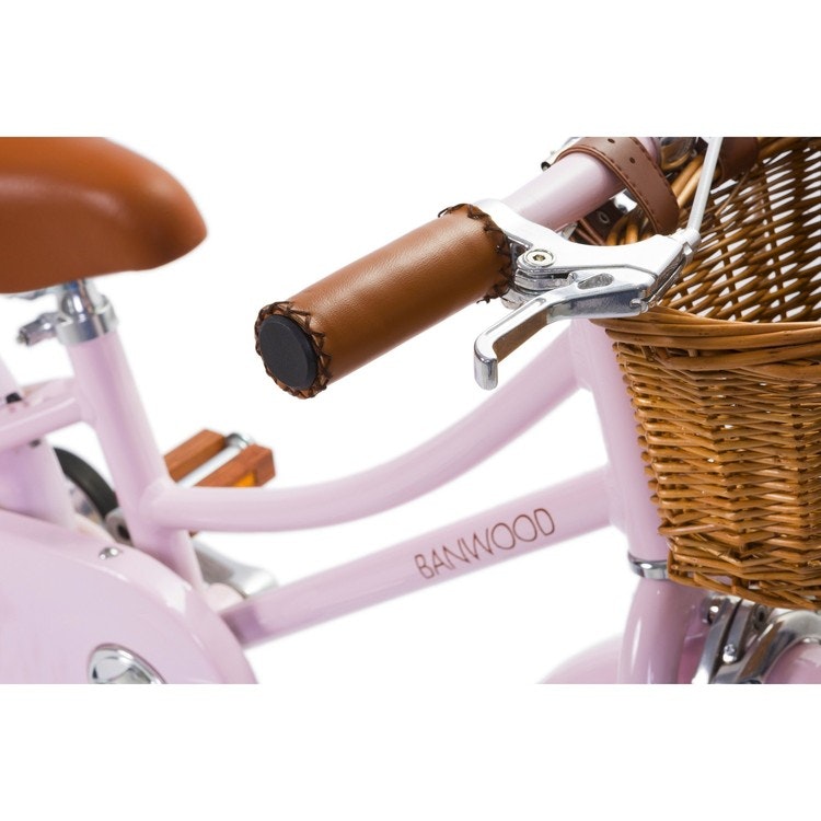 Banwood, rosa barncykel med stödhjul, Classic - Babylove.se