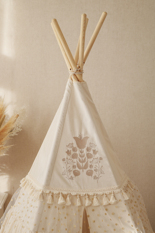 Moi Mili, tipi tent with flounce BOHO