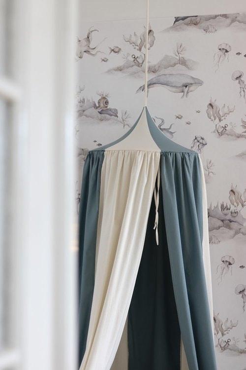 Moi Mili, Bed Canopy  - Blue Cirkus