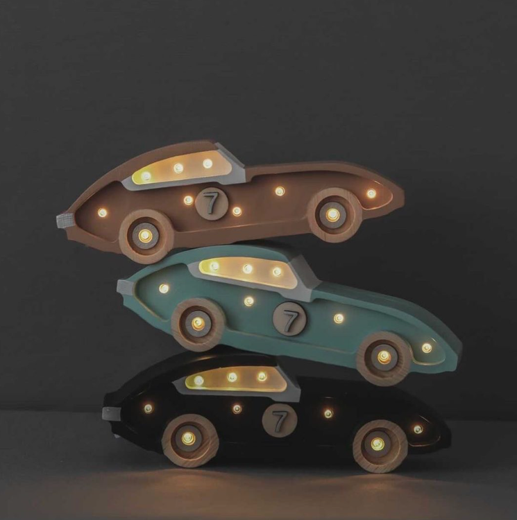 Little Lights, Night light for children's room, Racer car mini blue 