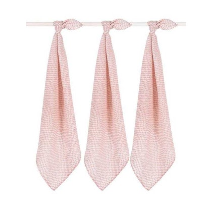 Jollein, blanket snake pale pink 70x70 cm, 3-pack