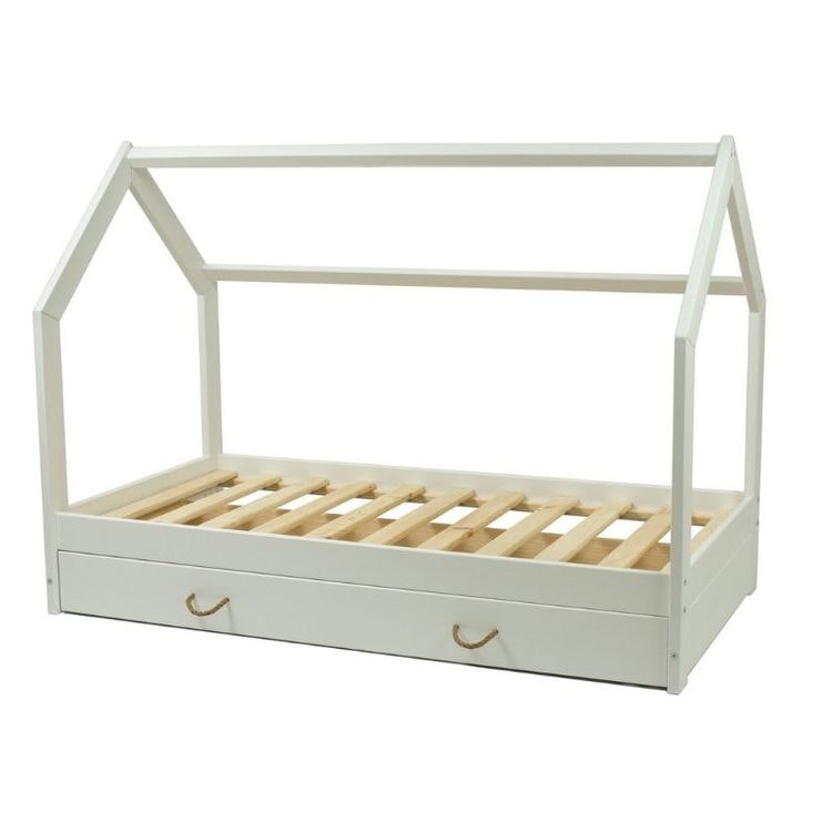 White house bed 80x160 for the children's room with storage drawer White house bed 80x160 for the children's room with storage drawer