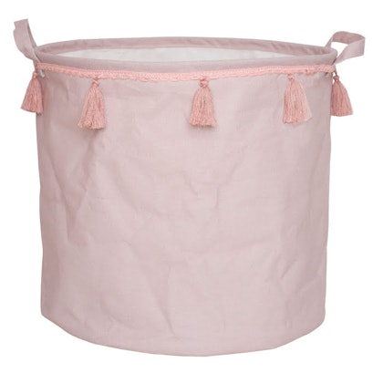 JaBaDaBaDo pink storage basket with tassels