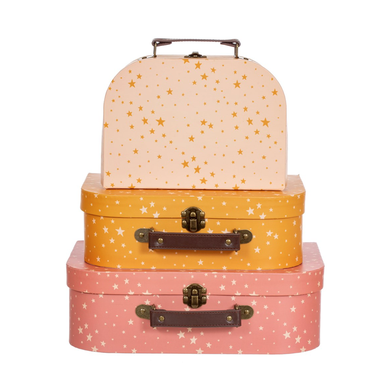 Sass & Belle, förvaringslådor koffert little stars, 3-pack 