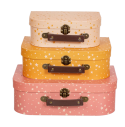 Sass & Belle, förvaringslådor koffert little stars, 3-pack