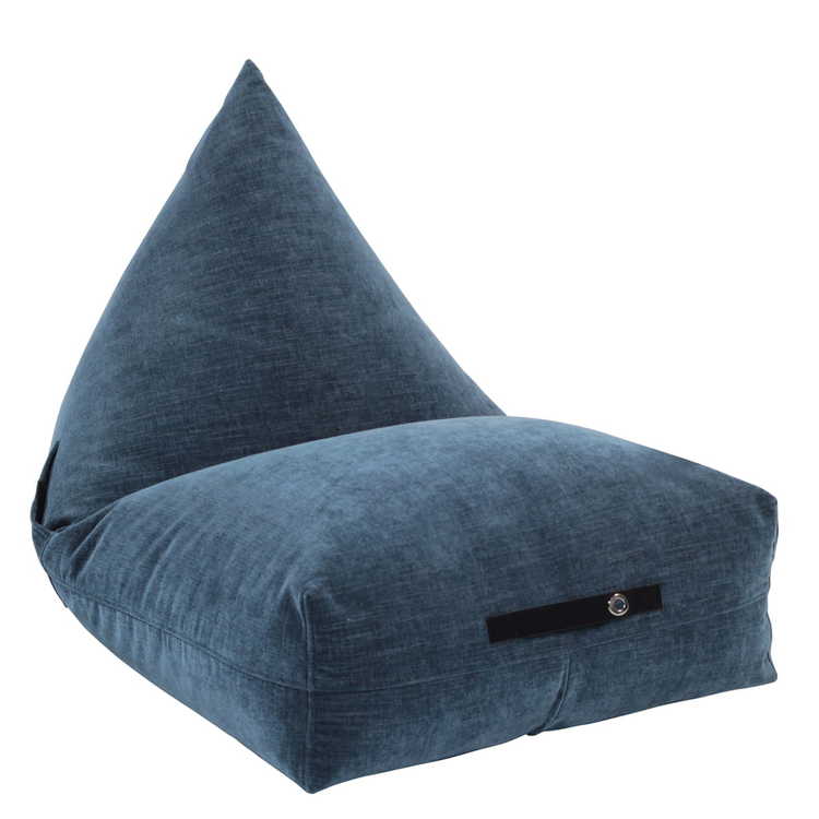 Fayne, modern beanbag with pocket, ocean 