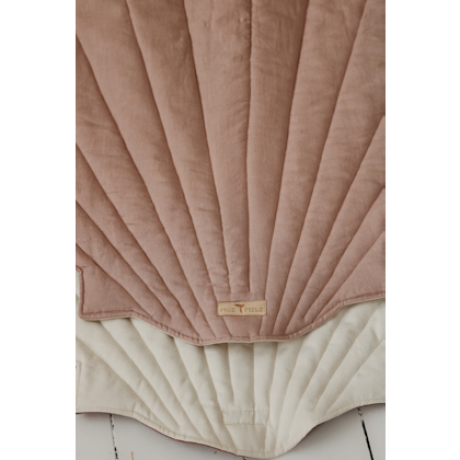 Moi Mili, linen play mat shell, powder pink