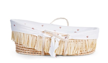 Childhome, Moses basket boho with mattress and cover- HEARTS