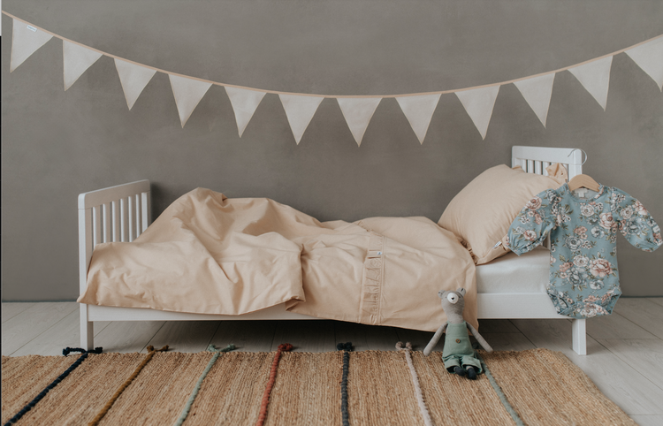 Babylove, Beige duvet cover set crib and junior bed 