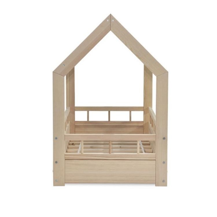 Natural house bed with protection for the children's room Natural house bed with protection for the children's room