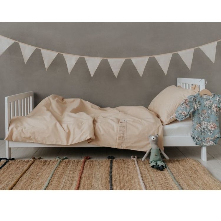 Babylove, White junior bed with guard rail - Sky Babylove, White junior bed with guard rail - Sky