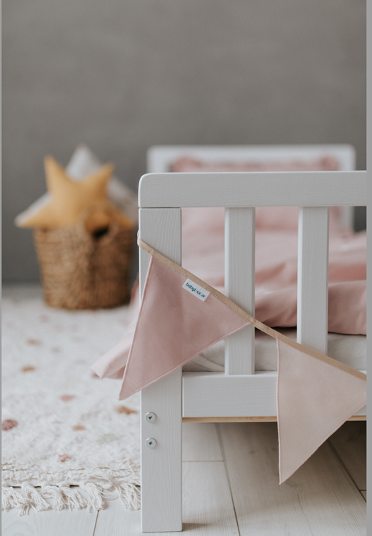 Babylove, White junior bed with guard rail - Sky Babylove, White junior bed with guard rail - Sky