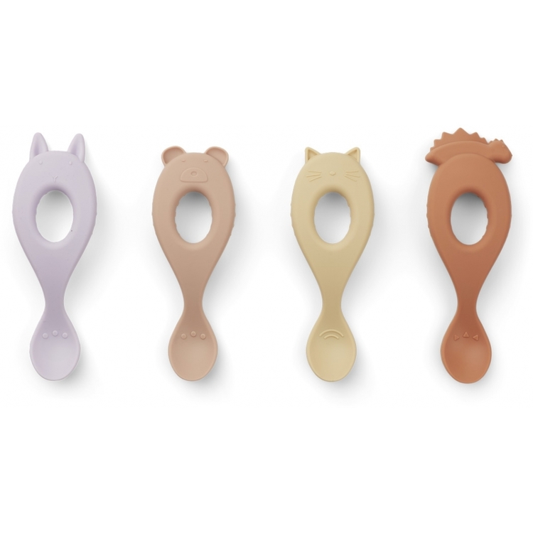 Liewood, Liva silicone spoon 4-pack, lavender mix 