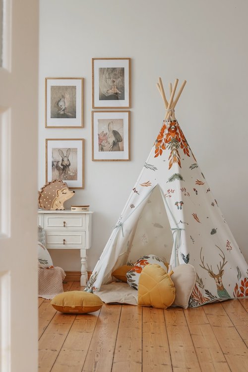 Moi Mili, tipi tent forest friends 
