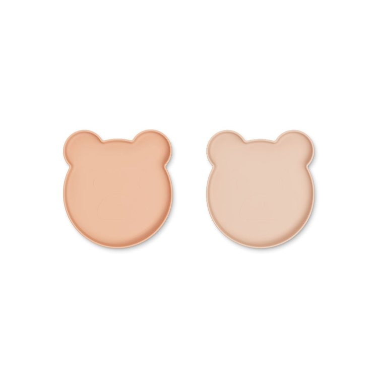 Liewood, Marty silicone plate 2-pack, Mr bear rose mix 