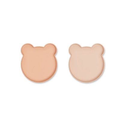 Liewood, Marty silicone plate 2-pack, Mr bear rose mix