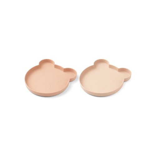 Liewood, Marty silicone plate 2-pack, Mr bear rose mix
