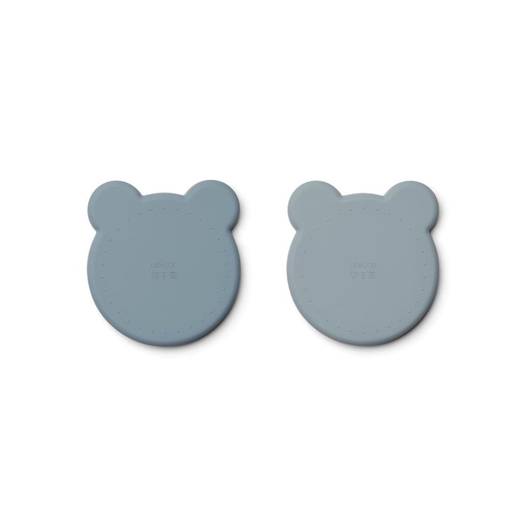 Liewood, Marty silicone plate 2-pack, Mr bear blue mix 