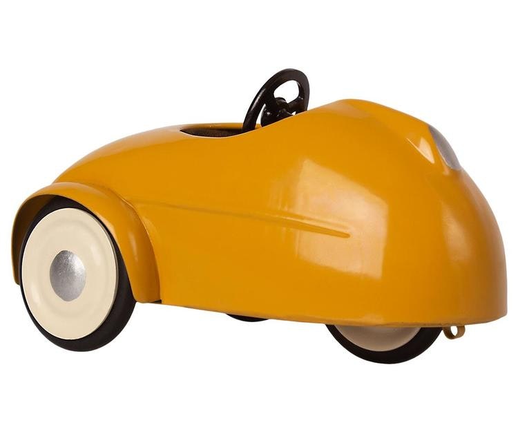 Maileg, mus med gul bil & garage 