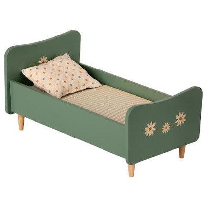 Maileg, wooden bed, mint blue