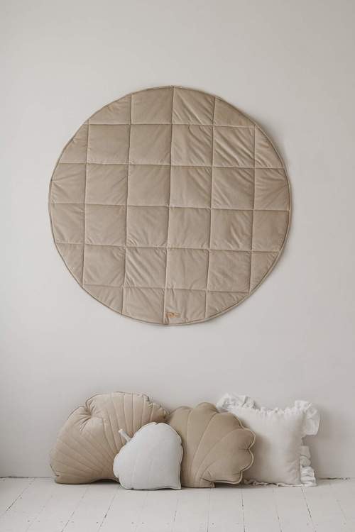 Moi Mili, play mat in velvet, soft beige