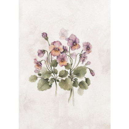 Poster vintage violets, poster for children's room