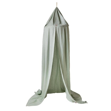 Ng Baby, Sage green bed canopy for children's room with LED lights