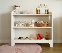 White bookshelf for the children's room