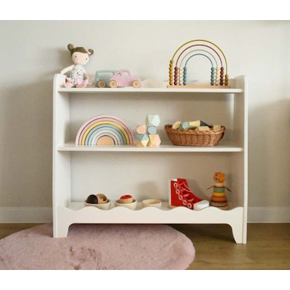 White bookshelf for the children's room