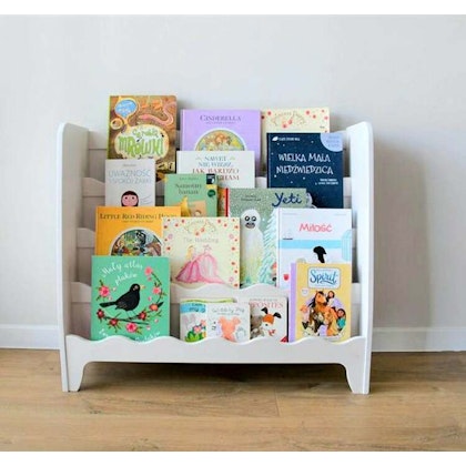 White floor book shelf for the children's room