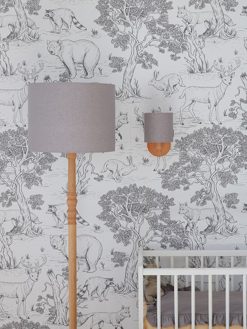 Lamps&Company, Floor lamp grey linen 