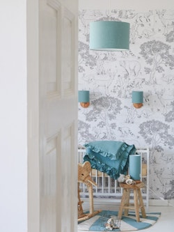 Lamps&Company, Blå linne taklampa till barnrummet