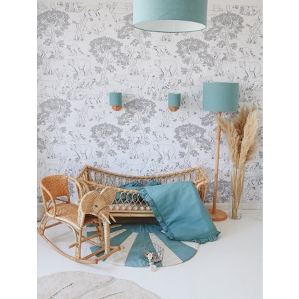 Lamps&Company, Floor lamp blue linen