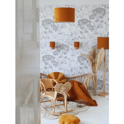 Lamps&Company, Mustard linen ceiling lamp for the children's room