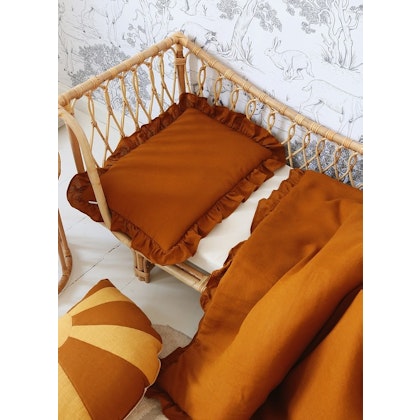 Lamps&Company, Mustard linen bed set 100x135 cm with filling, cot