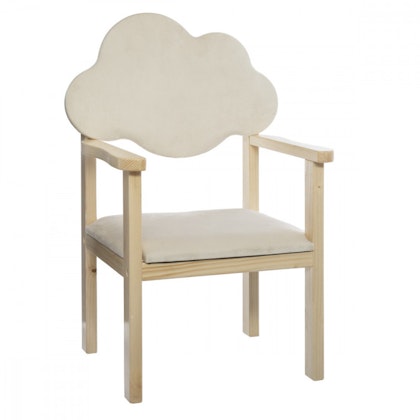 Cloud chair for the children's room, white / nature