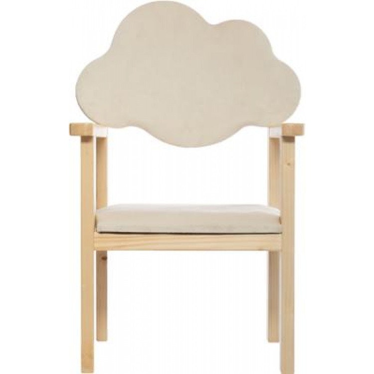 Cloud chair for the children's room, white / nature 
