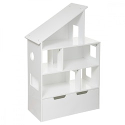 Bookcase with storage box, white house