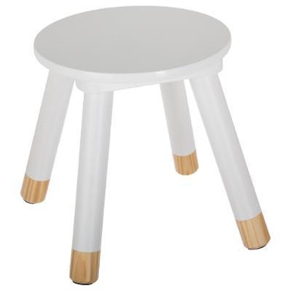 Wooden stool white