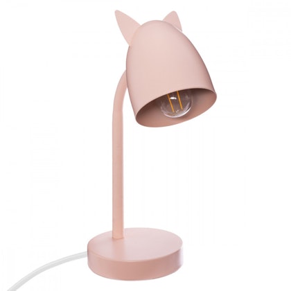 Table lamp with ears for the children's room, pink