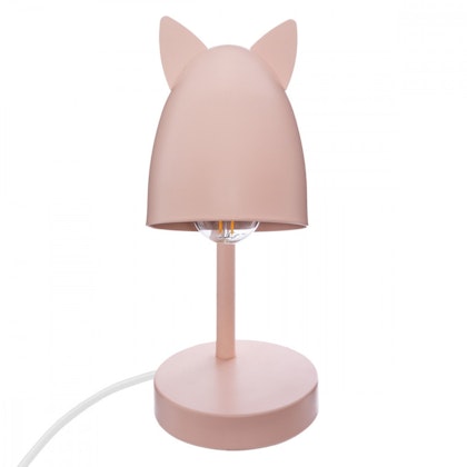 Bordslampa med öron till barnrummet, rosa